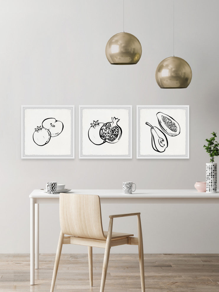 Fresh Fruits Sensation Triptych, Set of 3, 18x18 Panels