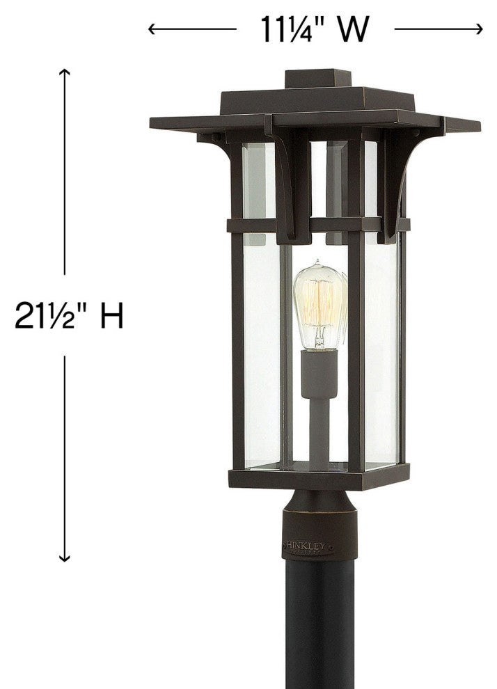 Hinkley Manhattan One Light Post Top/ Pier Mount 2321OZ