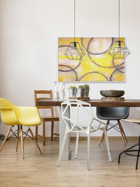 "Dance and View" Floater Framed Painting Print on Canvas, 36"x24"