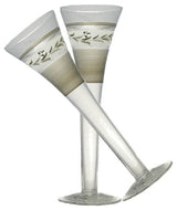 Pewter Vine Hollow Flute, Set of 2