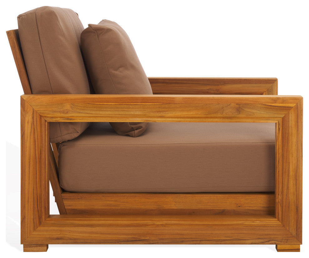 Safavieh Couture Montford Armchair, Natural/Brown