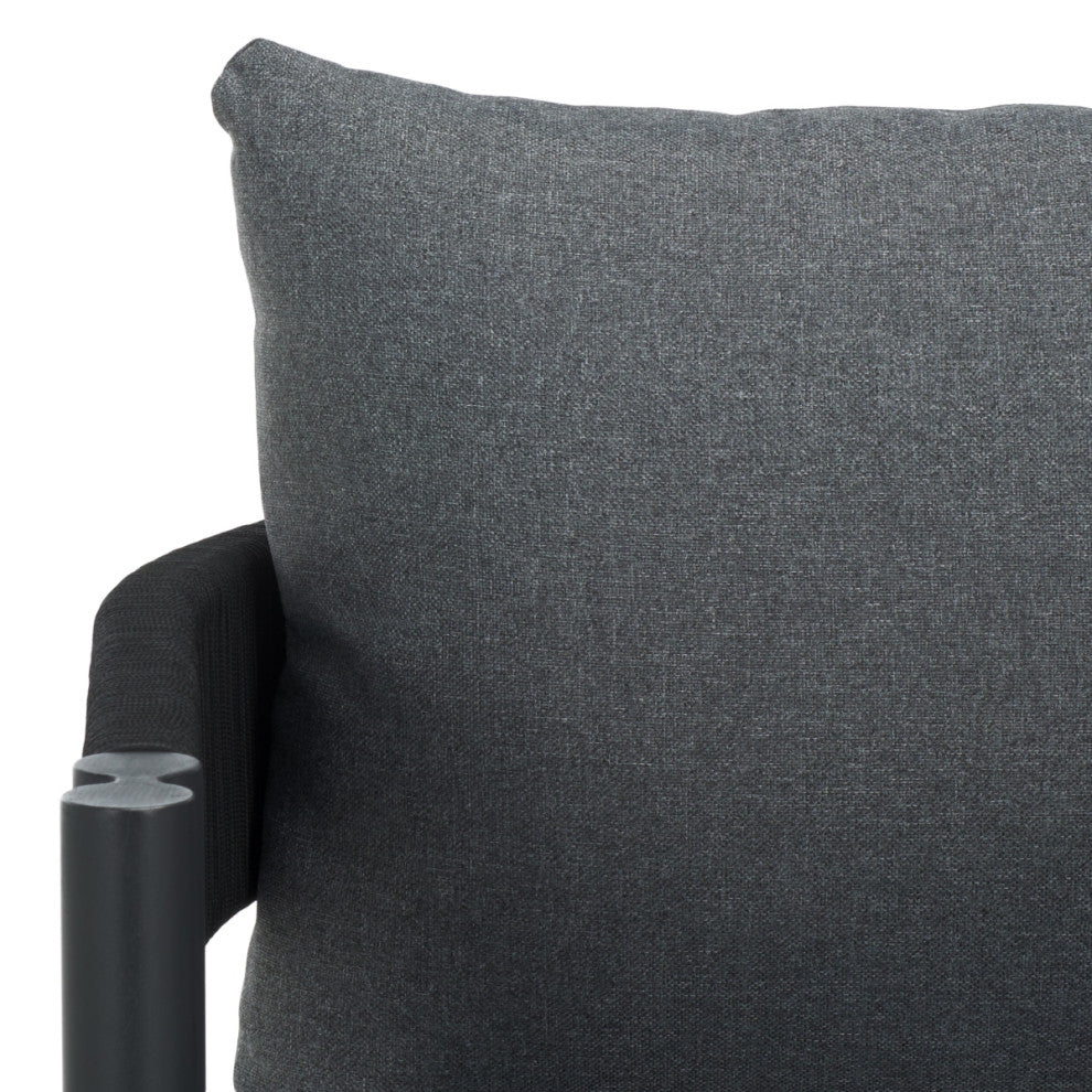 Safavieh Viola Indoor-Outdoor Chair, Set of 2, Black/Grey