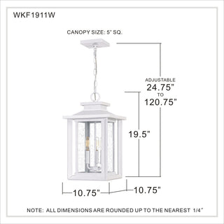Quoizel WKF1911 Wakefield 3 Light 11"W Outdoor Pendant - Earth Black