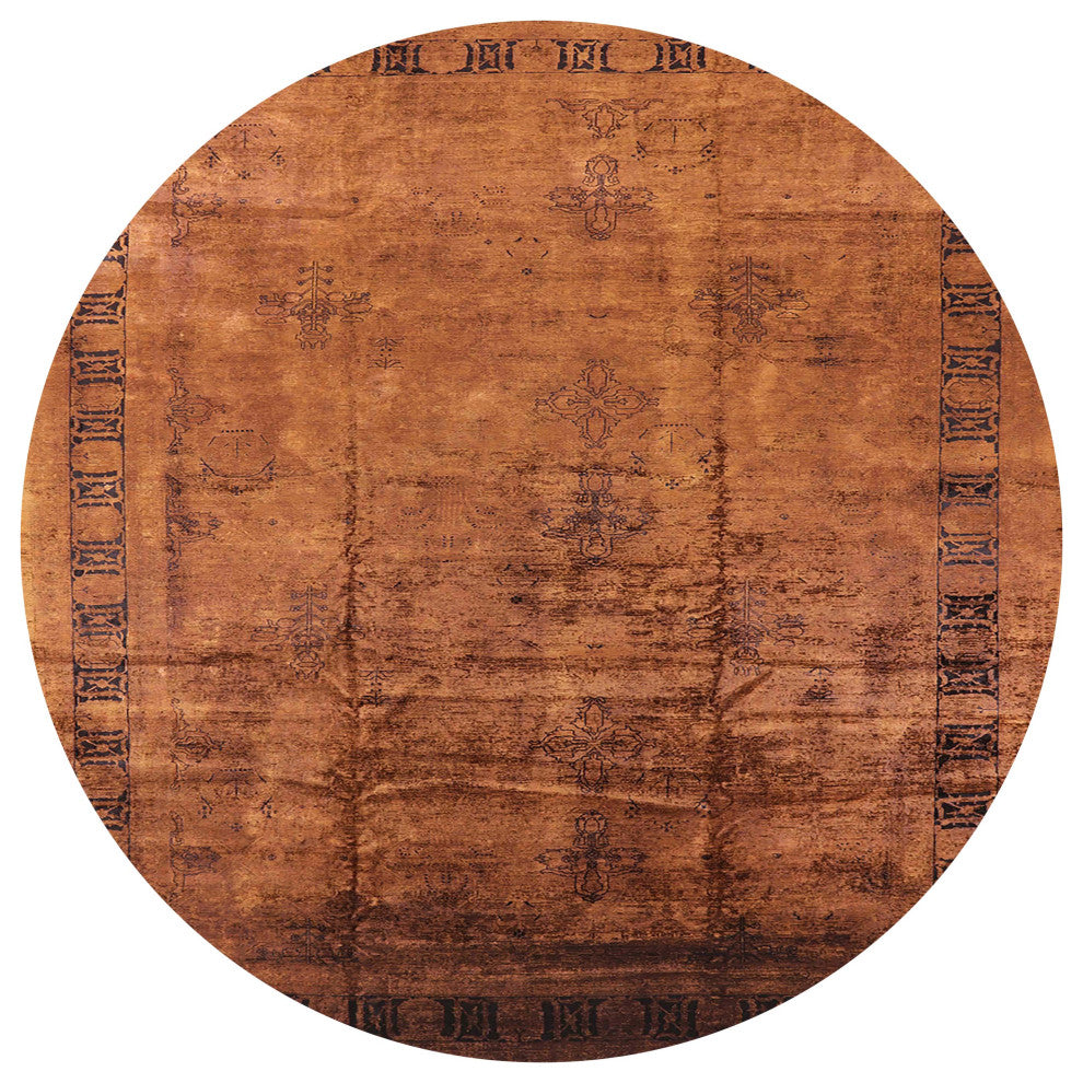 Ahgly Company Indoor Round Mid-Century Modern Area Rugs, 3' Round