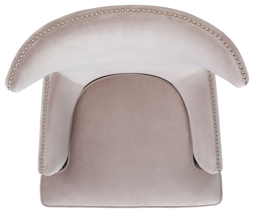 Safavieh Couture Geode Modern Wingback Chair, Pale Taupe