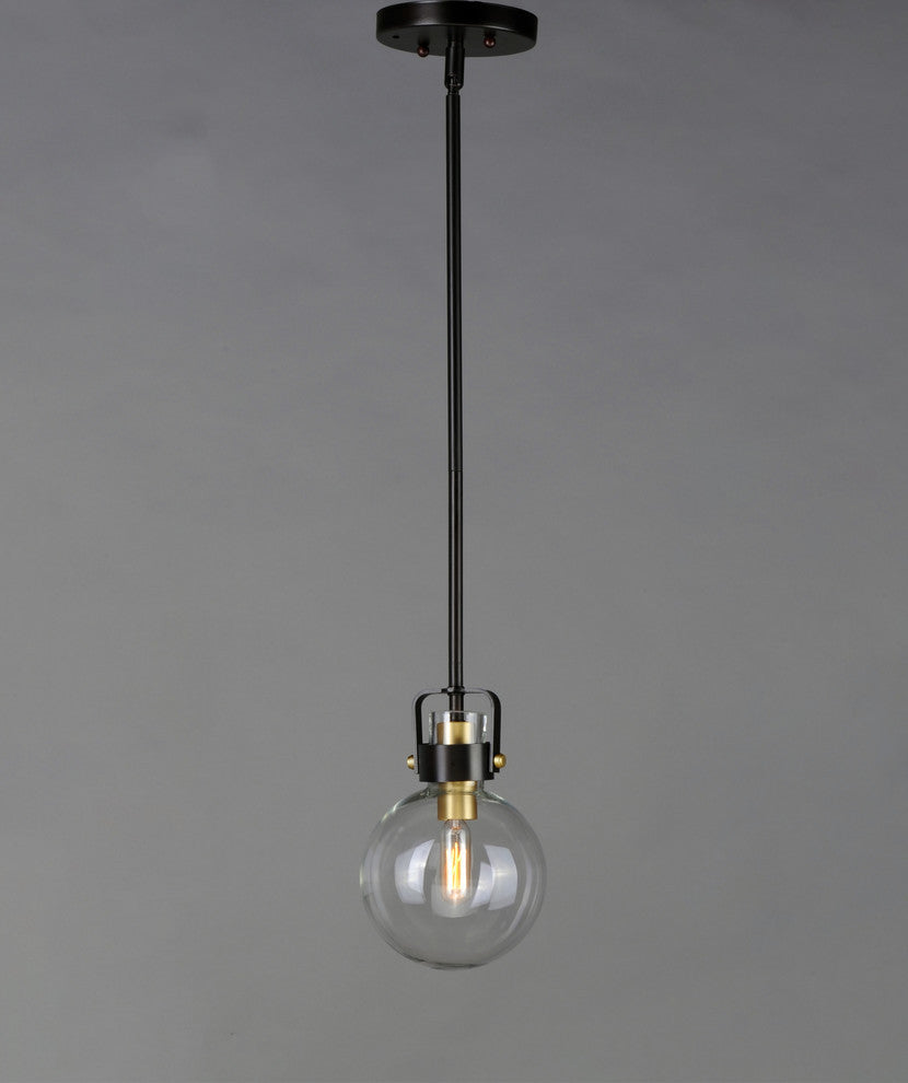Maxim Bauhaus One Light Mini Pendant 90510CLBZSBR