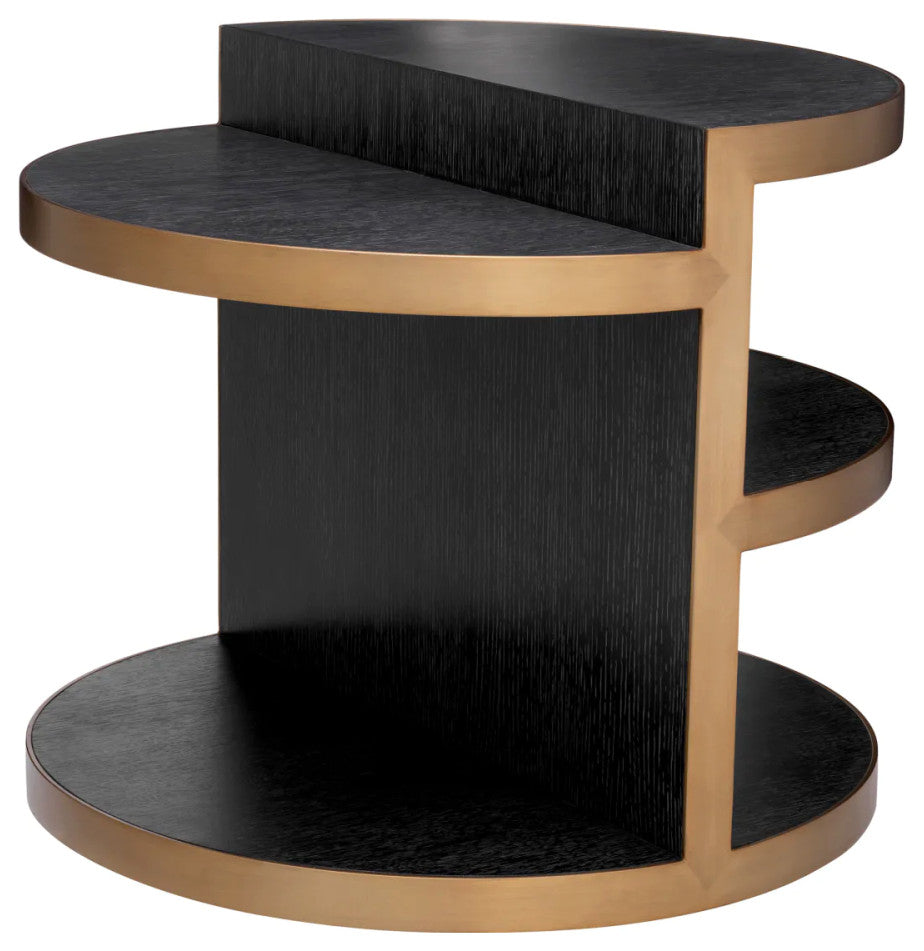 Black Oak Modern Side Table | Eichholtz Nilo