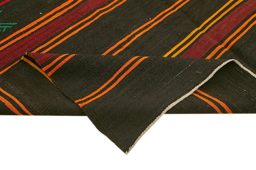 Rug N Carpet - Handmade Anatolian 6' 10'' x 12' 2'' Vintage Goat Hair Kilim Rug
