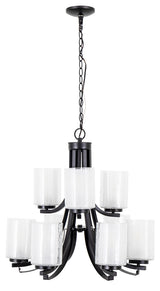 Modern Classic 9-Light Chandelier, Oil Rubbed Bronze