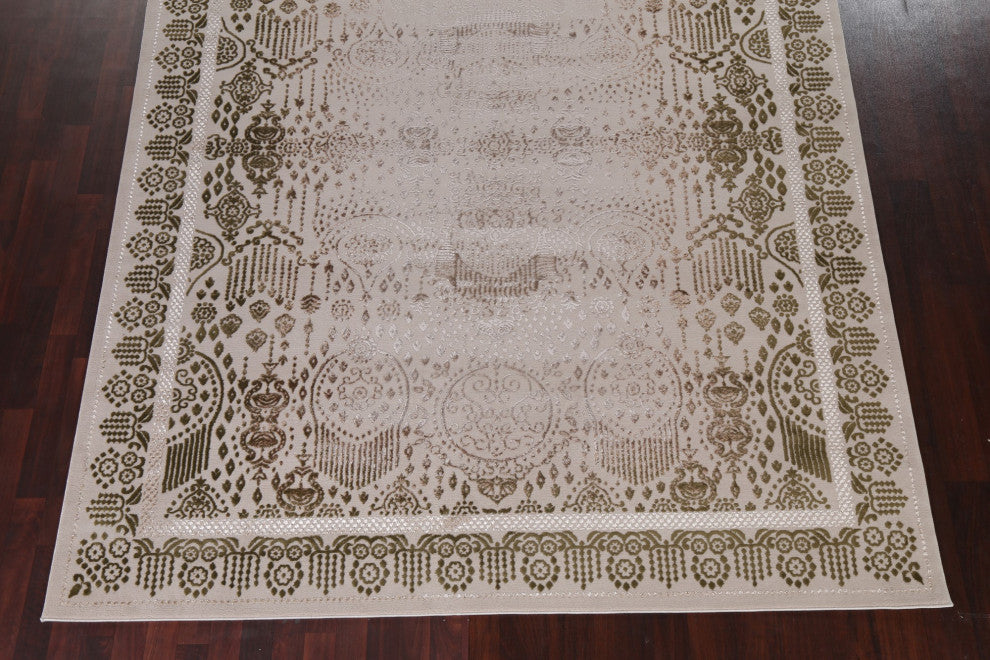 Turkish Geometric Damask Transitional Oriental Rug Home Decor Carpet 8x10