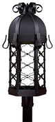 Minka-Lavery Montalbo 1-Light Post Mount, Black Finish; Dark Sky
