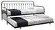 Novogratz Bright Pop Twin Metal Daybed with Roll Out Trundle in Black