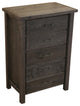 Barnwood Style Timber Peg 5-Drawer Chest, Dusk