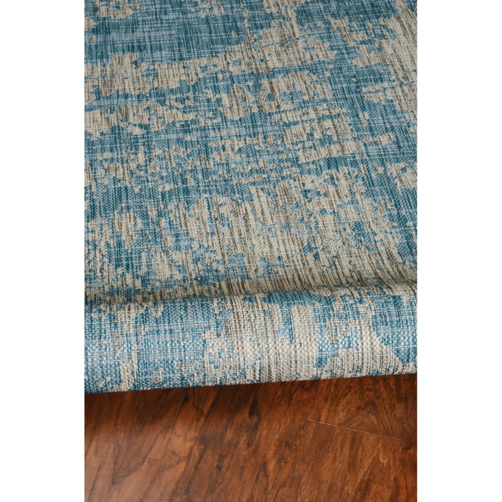 KAS Provo 5759 Teal Strokes Area Rug, 5'3"x7'7"