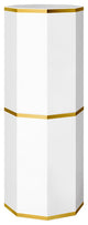 Round Swivel Shoes Storage Cabinet Tall And Narrow Shoe Cabinet Closet White, Medium