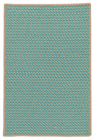 Colonial Mills Point Prim IM03 Teal Indoor/Outdoor Area Rug, Rectangular 2'x4'