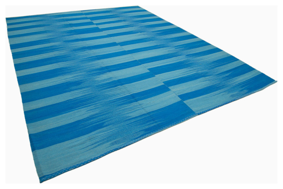 Rug N Carpet - Handmade Turkish 9' 11'' x 12' 10'' Flatweave Wool Kilim Rug