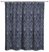 Navy White Depattern 71x74 Shower Curtain