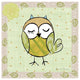 "Whimsy Owls II" Digital Paper Print by Farida Zaman, 20"x20"