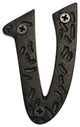 RCH Hardware Iron Rustic Country House Letter, 3", Black, V