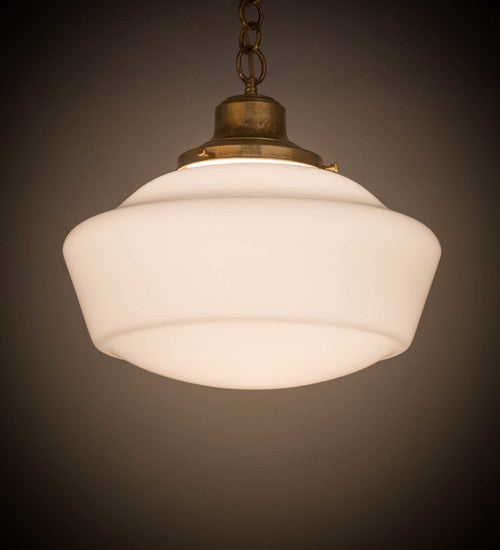 16W Revival Schoolhouse W/Traditional Globe Pendant