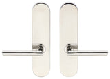 Stockholm Lever, Tubular Full Dummy Pair, Polished Stainless Steel, Left Hand