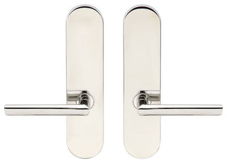 Stockholm Lever, Tubular Full Dummy Pair, Polished Stainless Steel, Left Hand