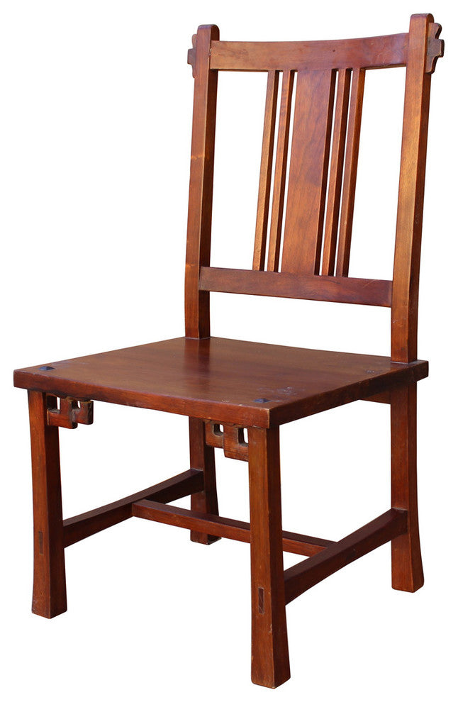 Quality Handmade Brown Color Solid Wood Bar Back Simple Design Chair hn165