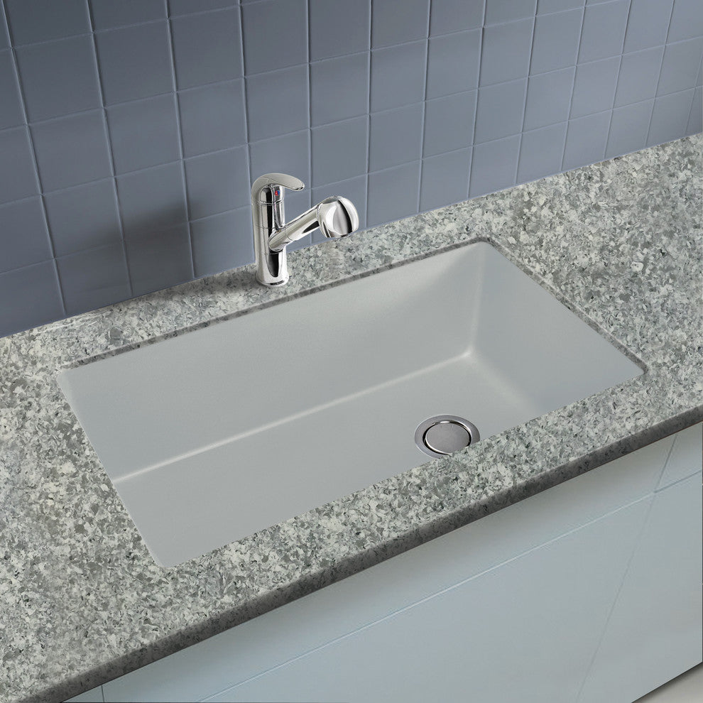 Transolid Radius Granite 31-in Undermount Kitchen Sink