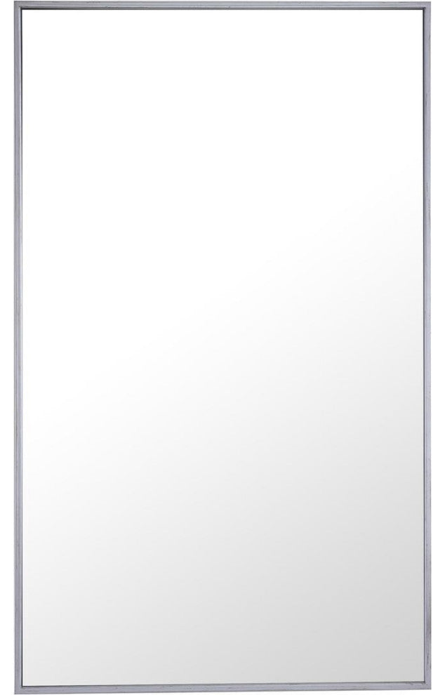 Elegant Eternity Metal Frame Rectangle Mirror 24 Inch Silver