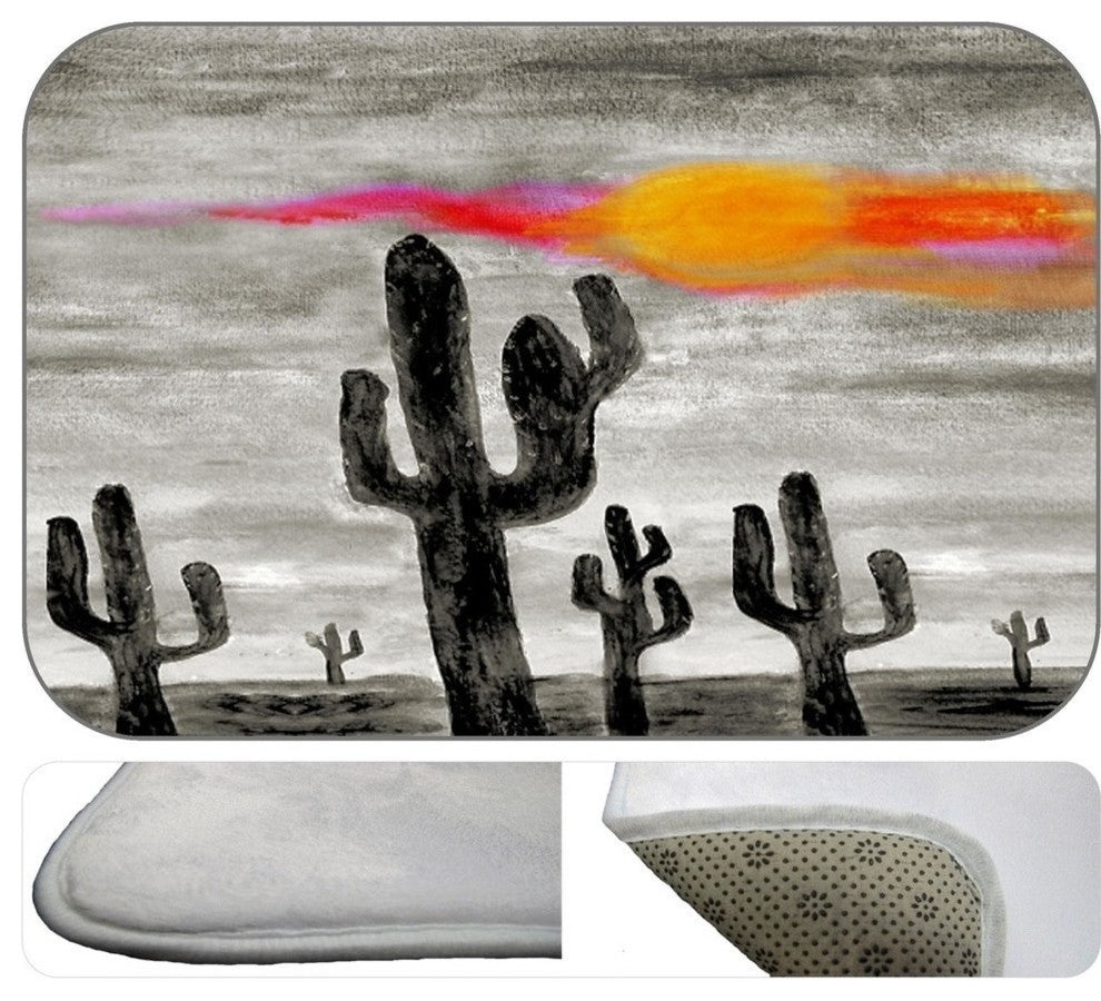 Night in The Desert Plush Bath Mat, 20"x15"
