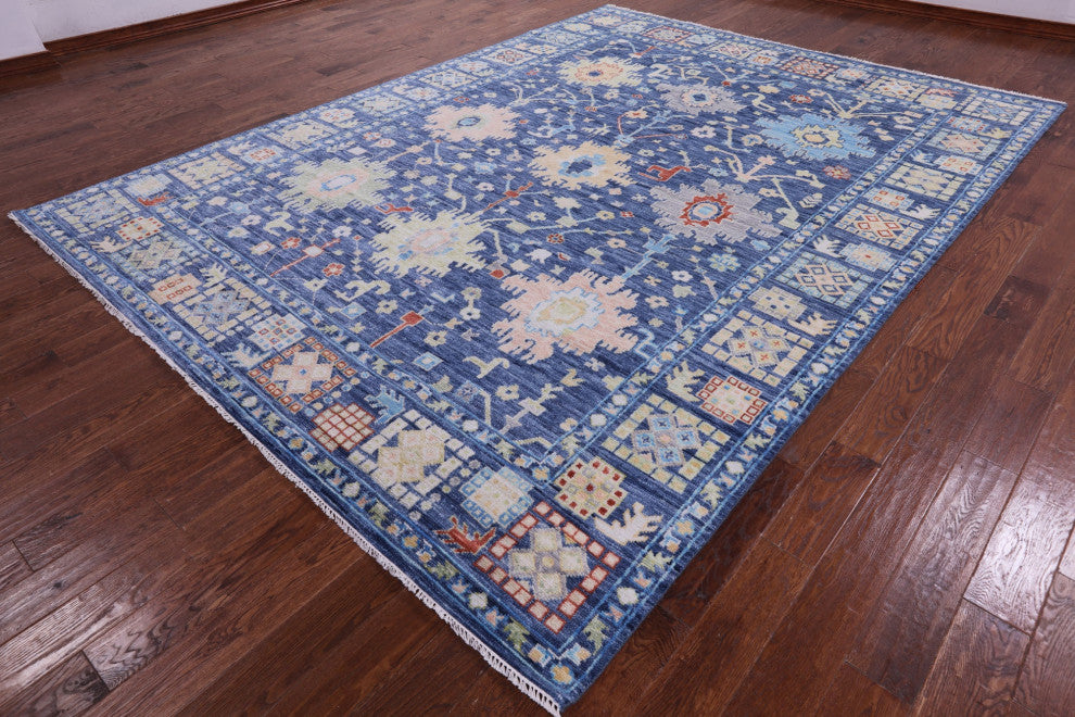 Handmade Turkish Oushak Wool Rug 9' 1" X 12' 3" - Q13307