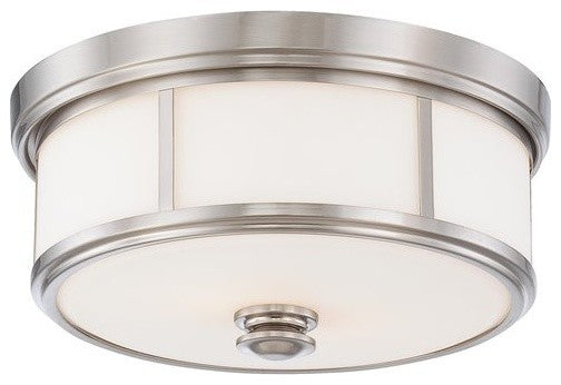 Minka-Lavery 4365-84 2 Light Flush Mount Harbour Point Brushed Nickel