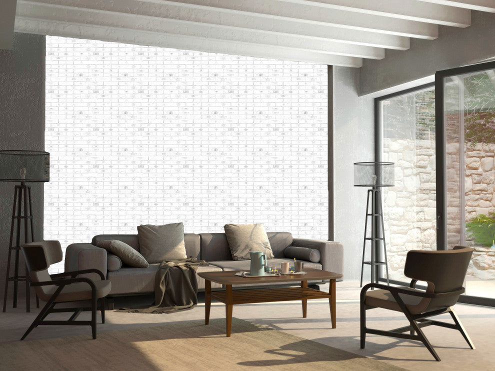 White Bricks 3D Wall Panels, Set of 10, Covers 62 Sq Ft