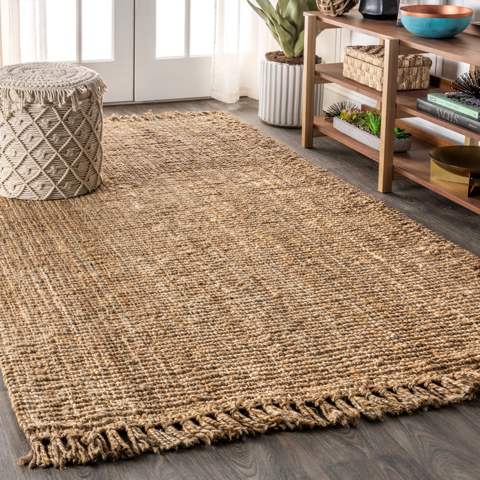 Para Hand Woven Area Rug, Natural, 5 X 8