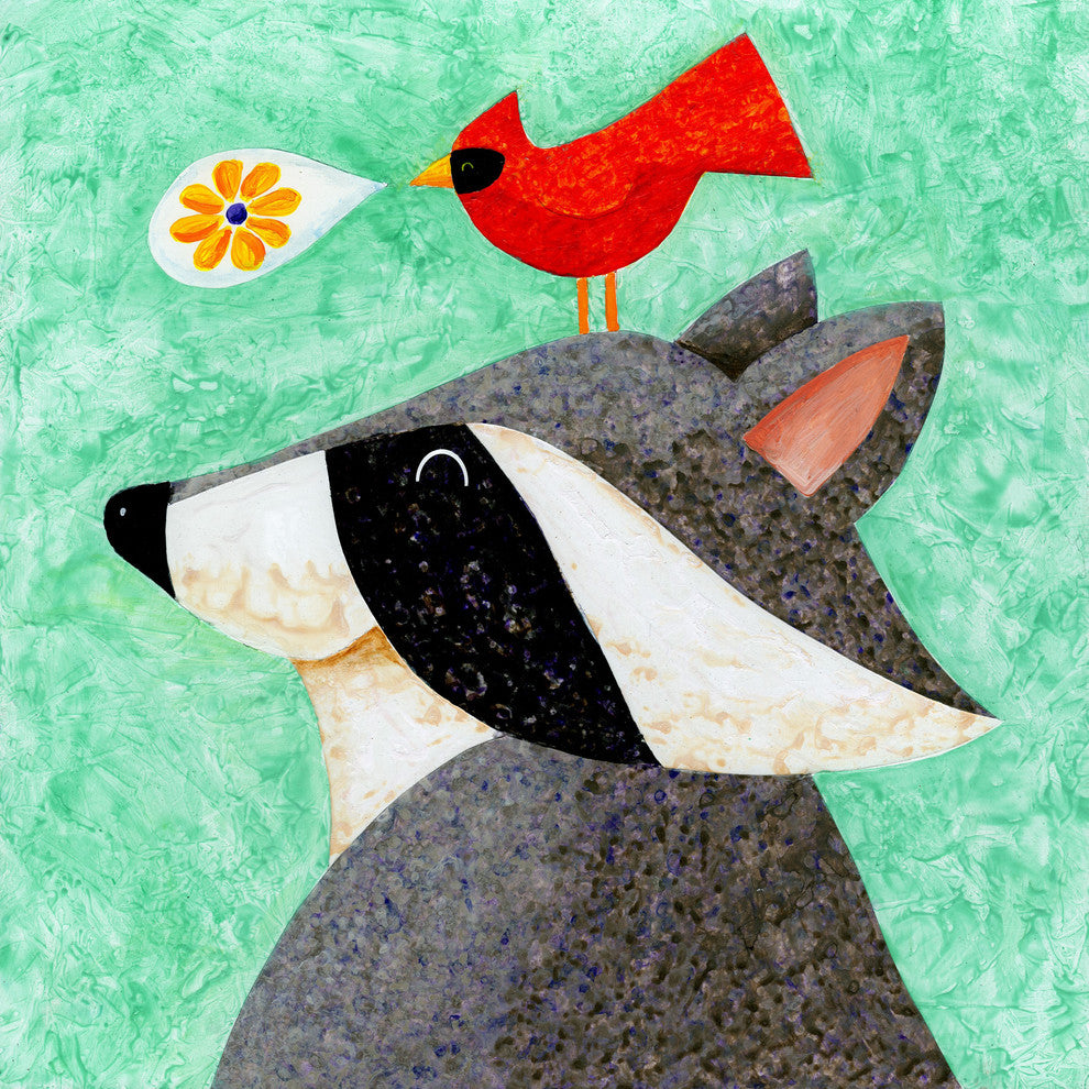 "Recital for Raccoon" by Janet Nelson Print Wrapped Canvas, 48x48