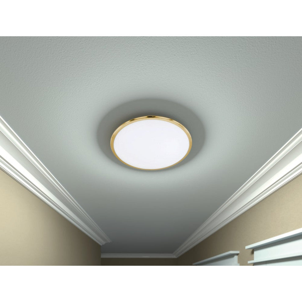 Seattle LED Ceiling Light, Satin Nickel, 16"