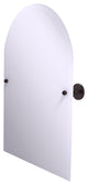 Shadwell Frameless Arched Top Beveled Edge Tilt Mirror, Antique Bronze