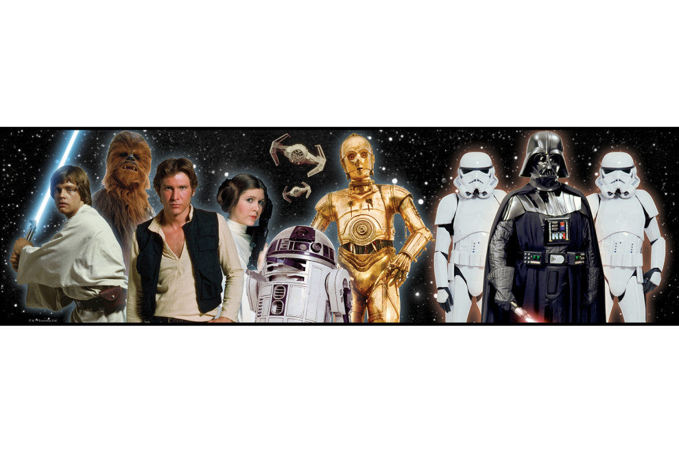 Red Star Wars Characters Peel & Stick Wallpaper Border