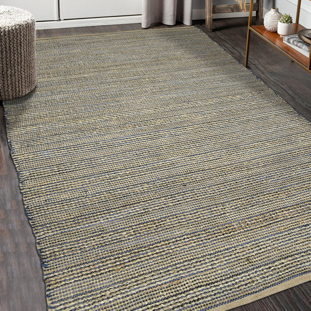 Naturals Sinclair Area Rug, Navy, 8' x 10', Striped