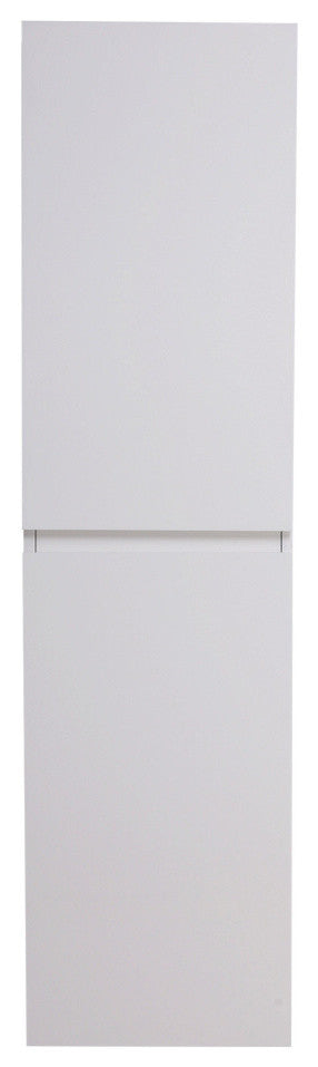 Mob Bathroom Linen Cabinet With 2 Storage Areas, White