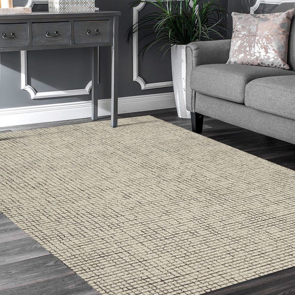 Jungle Grid Area Rug, 9'x12'