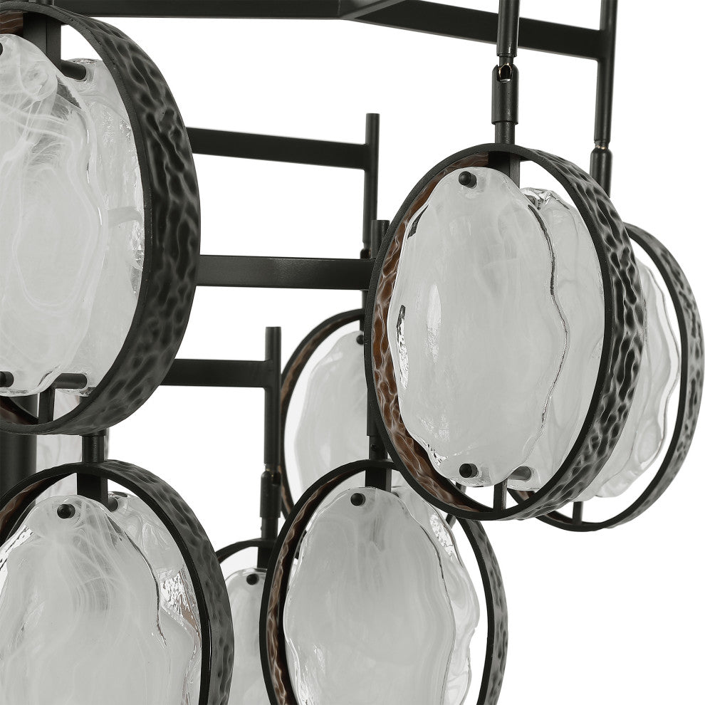 Uttermost Maxin 15 Light 36" Large Chandelier, Dark Hammered Bronze