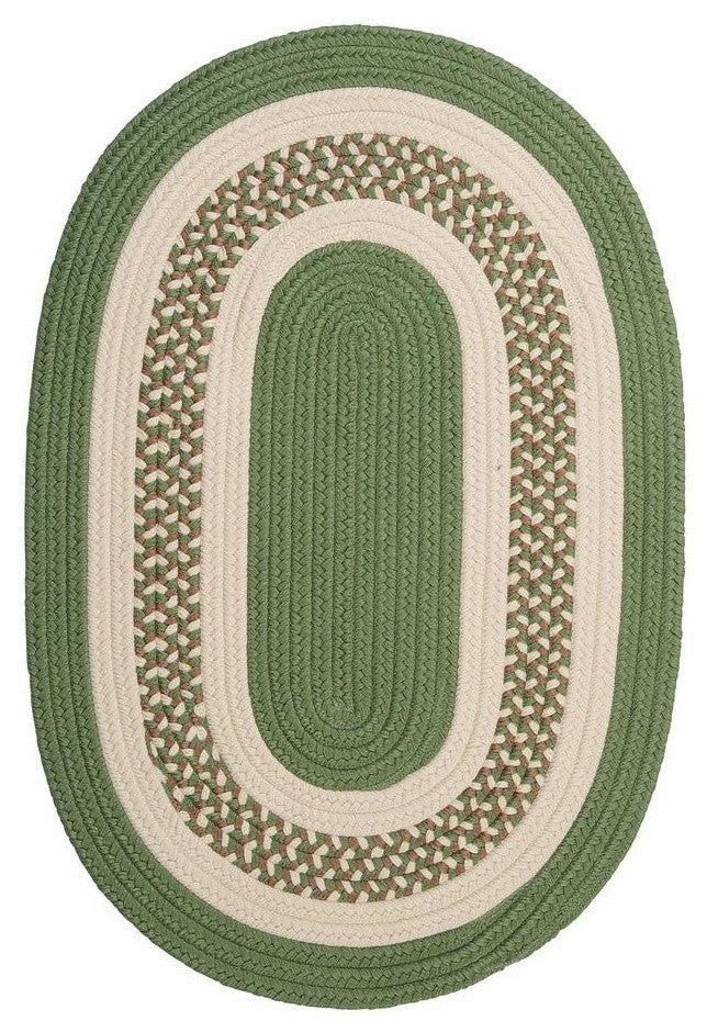 Colonial Mills Crescent NT61 Moss Green Indoor/Outdoor Area Rug, Round 6'x6'