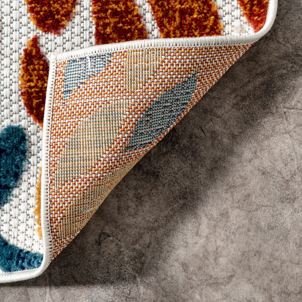 Nuloom Indoor/Outdoor Floret Contemporary Country Area Rug, Blue 10'x14'