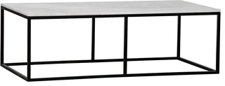 Coffee Table Cocktail Lois White Black Metal Quartz Crystal