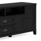 Burlington SOLID WOOD 72 inch TV Media Stand For TVs up to 80 inches, Black
