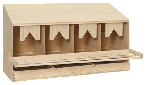 vidaXL Chicken Nesting Boxes 4 Compartments Hen Laying Nest Solid Wood Pine