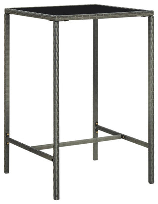 vidaXL Patio Bar Set Bistro Set Bar Stool with Cushions 5 Piece Poly Rattan Gray