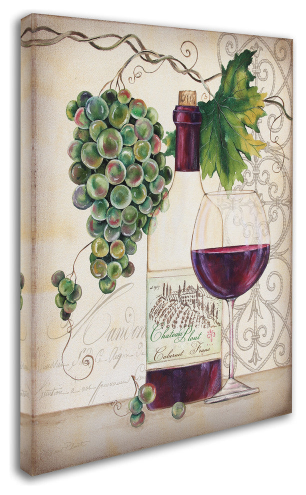 Jean Plout ''Chateau Plout Wine 2'' Canvas Art, 24x18